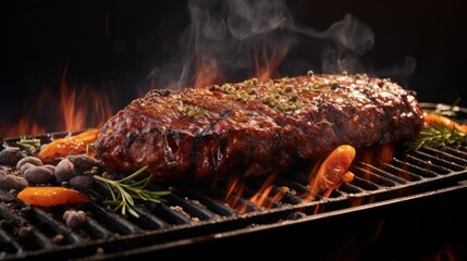 Grill sausages Chicken Beef UHD Wallpaper