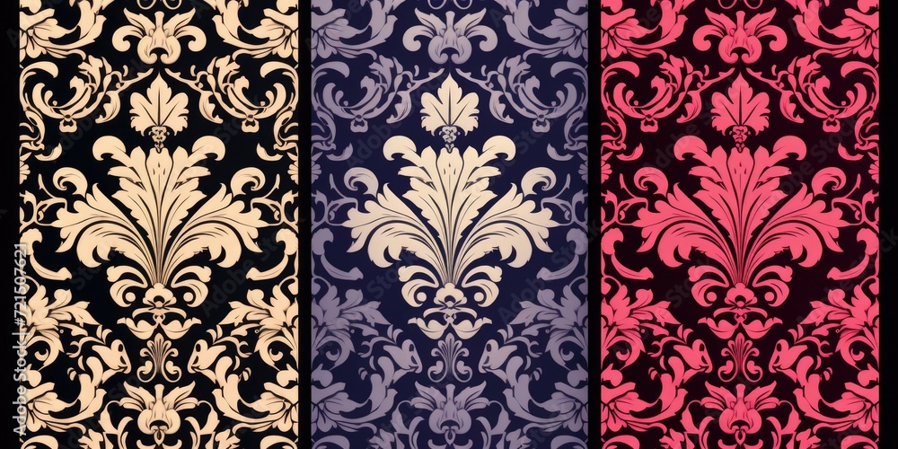 Poster A collection of four different colored wallpapers. Perfect for adding a pop of color to any room or project