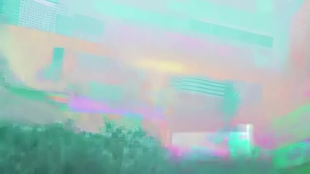 ai generated pixel glitch overlay material or transition, concept video to show the video ai working in 2024.