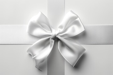 Satin Ribbon Detail on Luxe Gift White Day