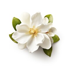 Photo of jasmine flower isolated on white background