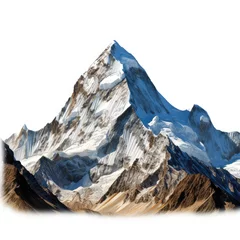 Papier Peint photo autocollant K2 Photo of k2 mountains isolated on white background