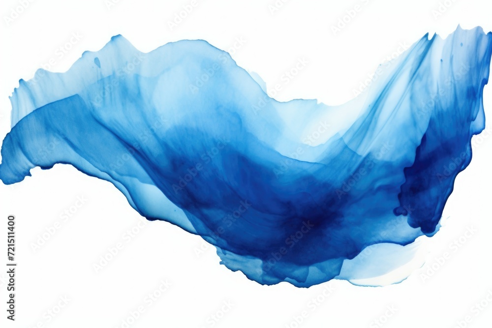 Poster a painting of a blue wave on a white background. can be used for various design projects