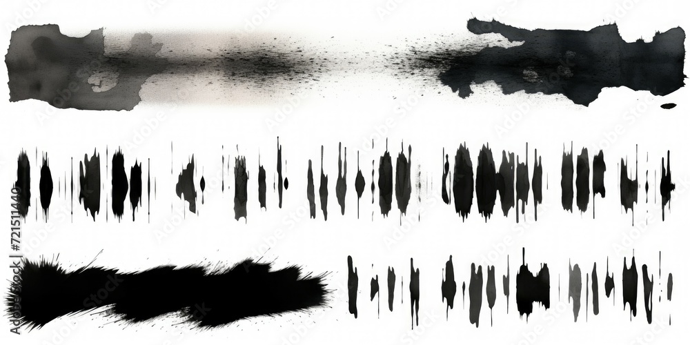 Aufkleber A simple black and white photo capturing the essence of a brush stroke. Perfect for adding a minimalist touch to your design projects