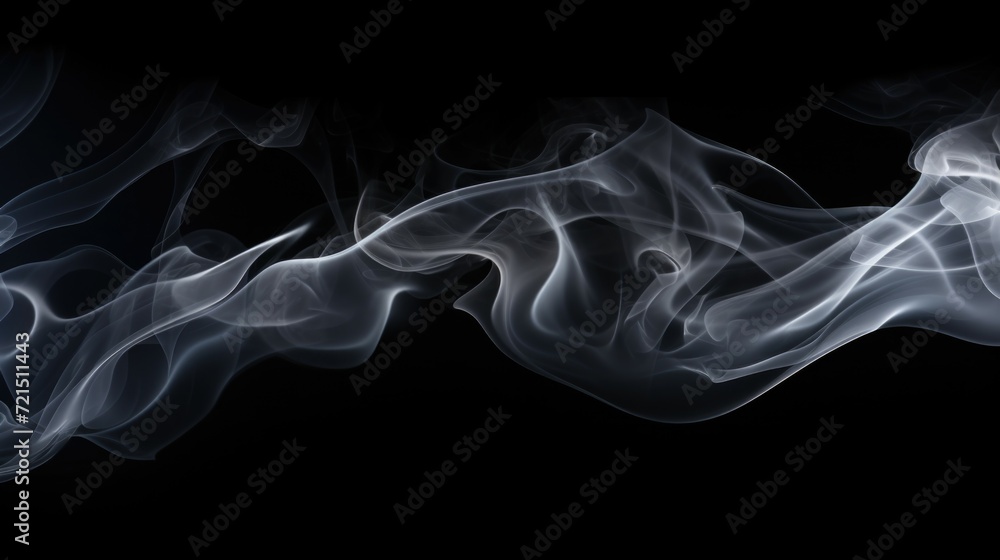 Poster close-up shot of smoke on a black background. perfect for adding a dramatic or mysterious touch to a