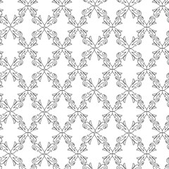 Vector damask vintage baroque ornament. Retro pattern antique style. Seamless floral pattern. Royal wallpaper. Gothic background. Vector black and white ornament