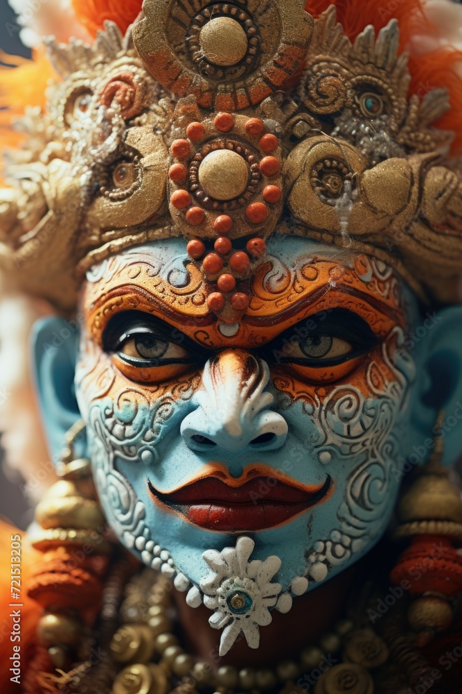 Aufkleber a close-up view of a person wearing a costume. versatile image suitable for various creative project