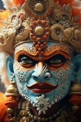 A close-up view of a person wearing a costume. Versatile image suitable for various creative projects