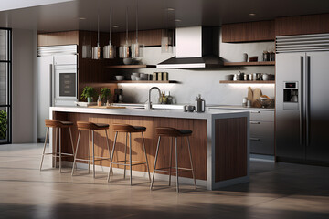  modern kitchen with clean lines stainless steel appliance