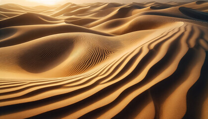 Fototapeta na wymiar Golden Sands of Time - The Beauty of Desert Artistry
