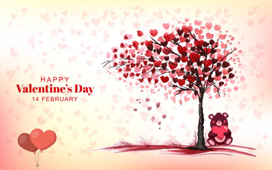 Happy Valentine's Day Vector Illustration Design 