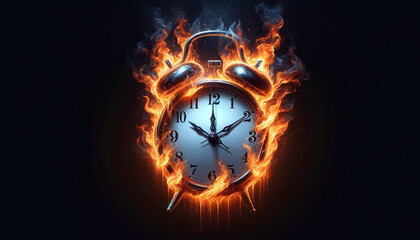 Burning Pocket Watch