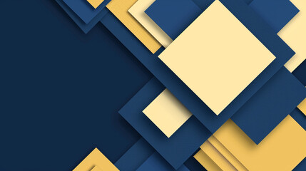 Royal blue & pale-yellow abstract shape background vector presentation design. PowerPoint and Business background.