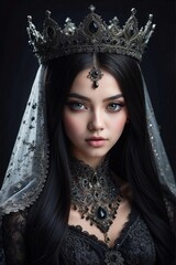 Portrait of a woman in a dress