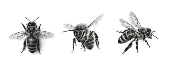 Hand-drawn Bee Illustration