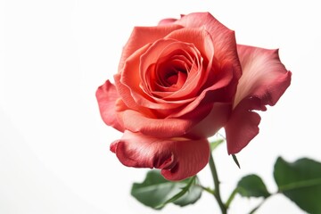 Naklejka premium Rose flower, isolated, white background
