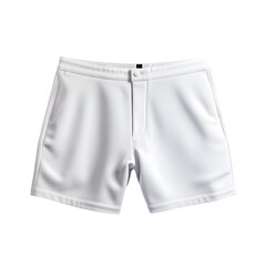 Photo of clean white shorts or sport pants without background. Template for mockup