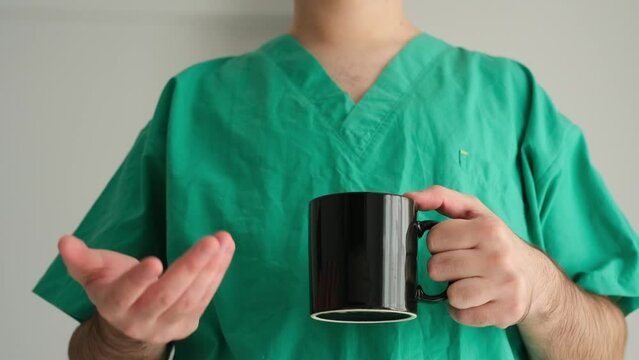 nurse a cup of coffee