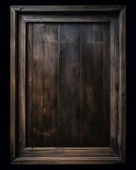 a grunge dark old wood frame window frame сreated with Generative Ai