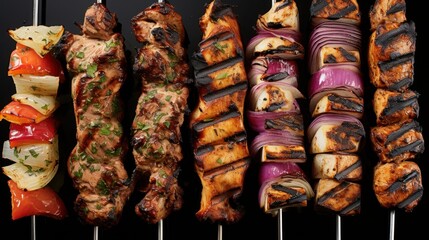 Grill sausages Chicken Beef UHD Wallpaper