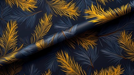 seamless background with coniferous branches pattern, coniferous, fir, 