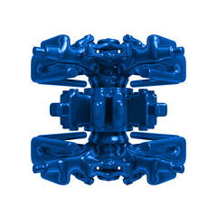 Metal abstract shape, 3d render © neurostructure