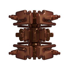 Metal abstract shape, 3d render © neurostructure