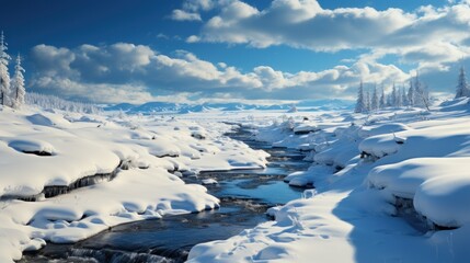 Fototapeta na wymiar captivating winter landscape UHD Wallpaper