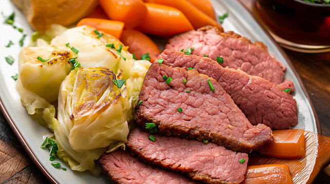 boil dinner, Corned Beef, Cabbage and carrots, 