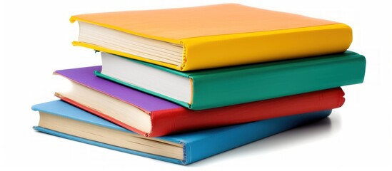 Books school isolated white background. AI generated
