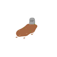 Halloween grave. Old gravestone with cracks