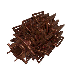 Metal abstract shape, 3d render © neurostructure