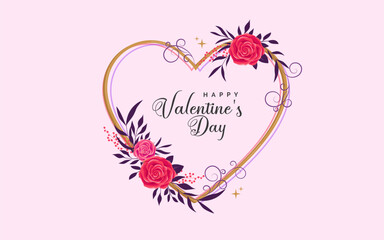 Happy Valentines Day Vector Illustration Design 