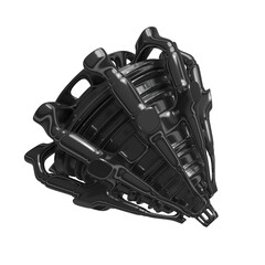 Metal abstract shape, 3d render © neurostructure