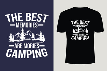 Camping T-shirt Design By illustrator 