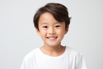 happy child on white background