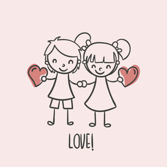 Happy Valentines Day Vector Illustration Design 