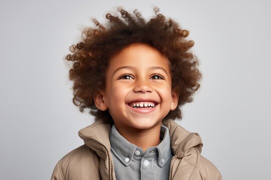 Happy Child On White Background