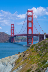 Golden Gate Bridge and Bluffs San Francisco California