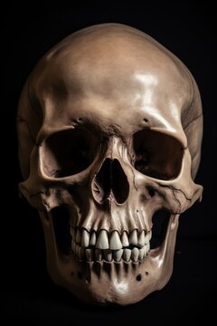 Human skull on a clean background. For commercial advertising and design