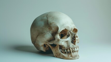 Human skull on a clean background. For commercial advertising and design