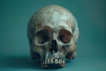 Human skull on a clean background. For commercial advertising and design