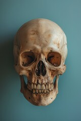 Obraz premium Human skull on a clean background. For commercial advertising and design