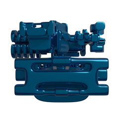 Metal abstract shape, 3d render © neurostructure