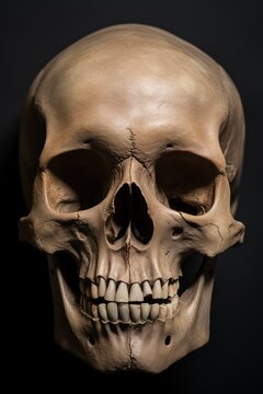 Human skull on a clean background. For commercial advertising and design