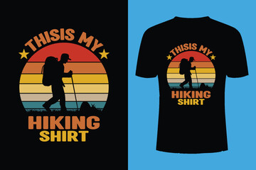 Hiking T-shirt design by illustrator
