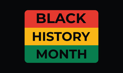 Black history month celebrate. Vector illustration design graphic Black history month. badge, February 2024