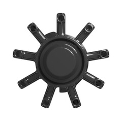 Metal abstract shape, 3d render © neurostructure