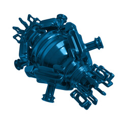 Metal abstract shape, 3d render © neurostructure