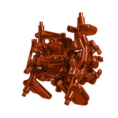 Metal abstract shape, 3d render © neurostructure